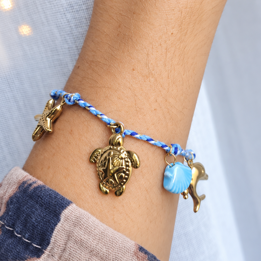 Bracelet mer cordon - coloris au choix