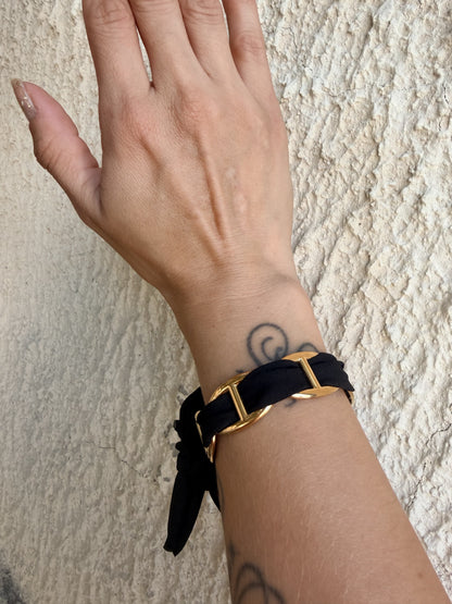 Bracelet BAHIA grand modèle - doré | noir