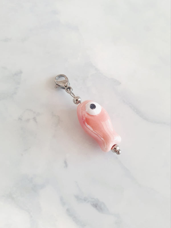Charm poisson - argenté | rose