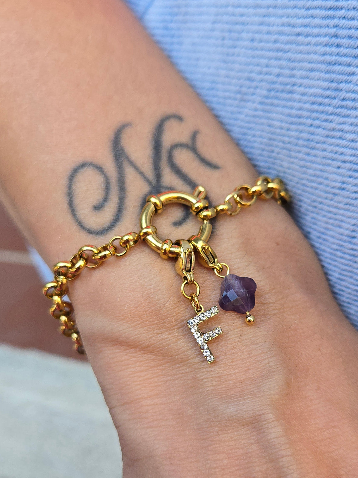 Bracelet MAYNA (personnalisable) - doré