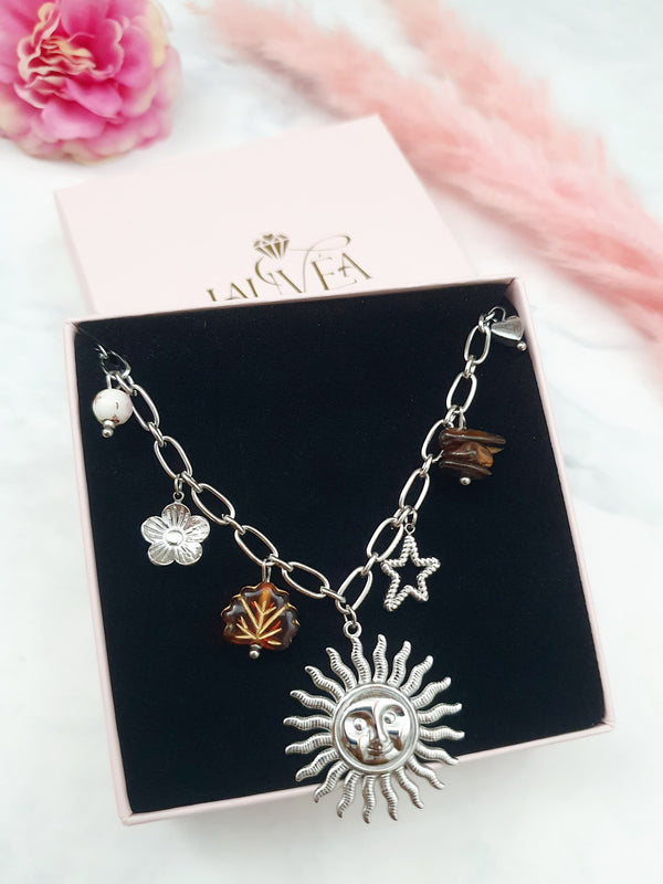 Collier breloques Sunny - argenté