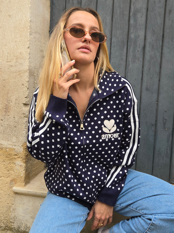Gilet AMOUR pois