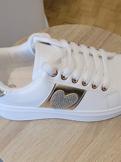 Baskets coeur strass