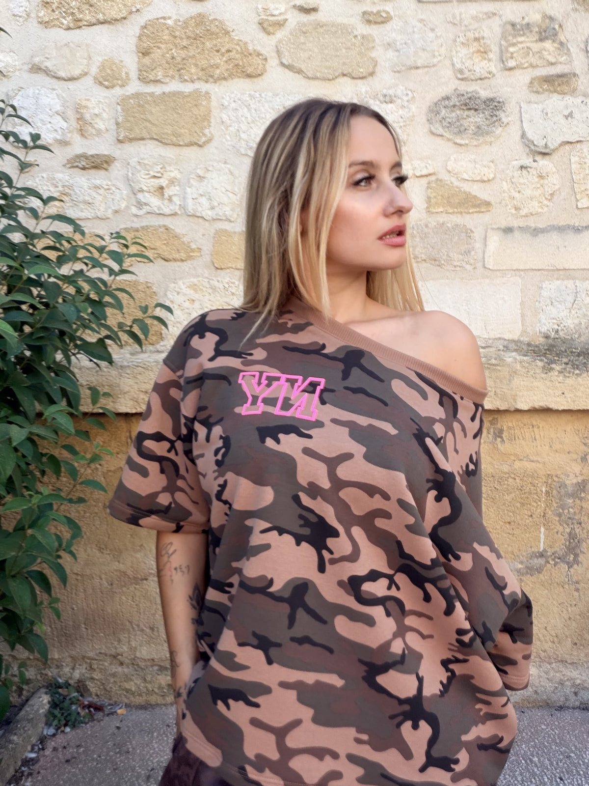 Sweat oversize camouflage