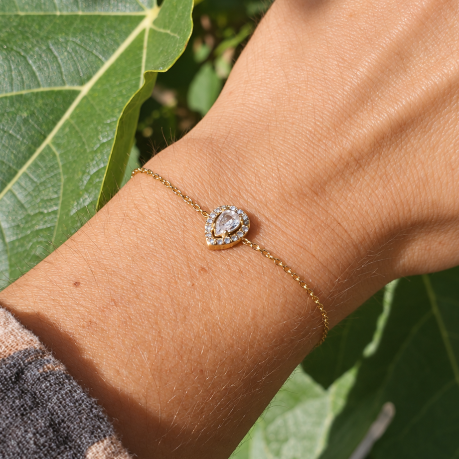 Bracelet goutte zircons