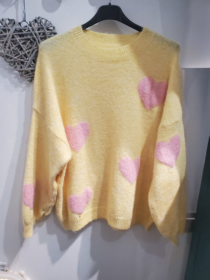 Pull motif cœur