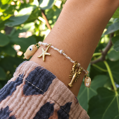 Bracelet mer cordon - coloris au choix