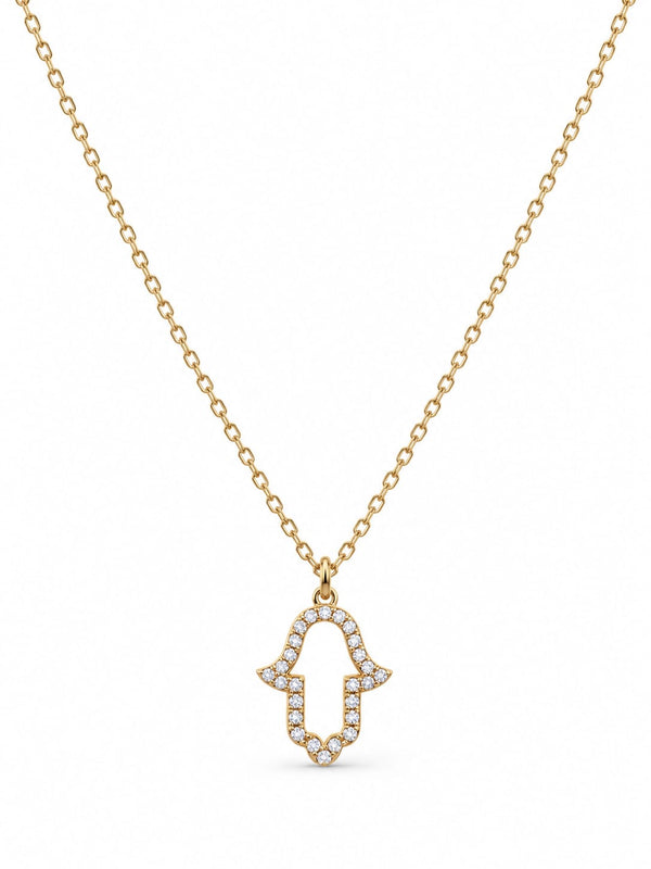 Collier destockage main de Fatma zircons