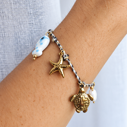 Bracelet mer cordon - coloris au choix