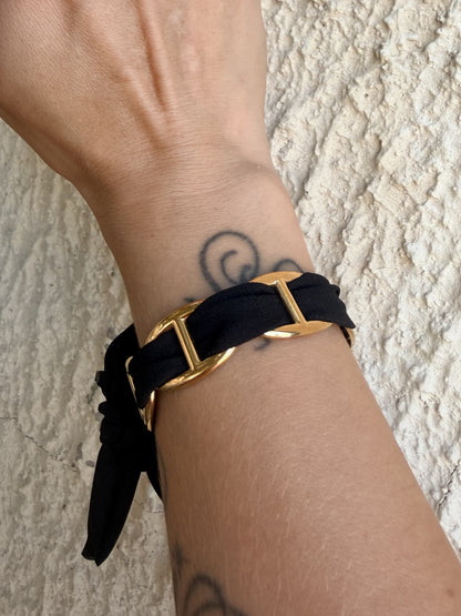 Bracelet BAHIA grand modèle - doré | noir