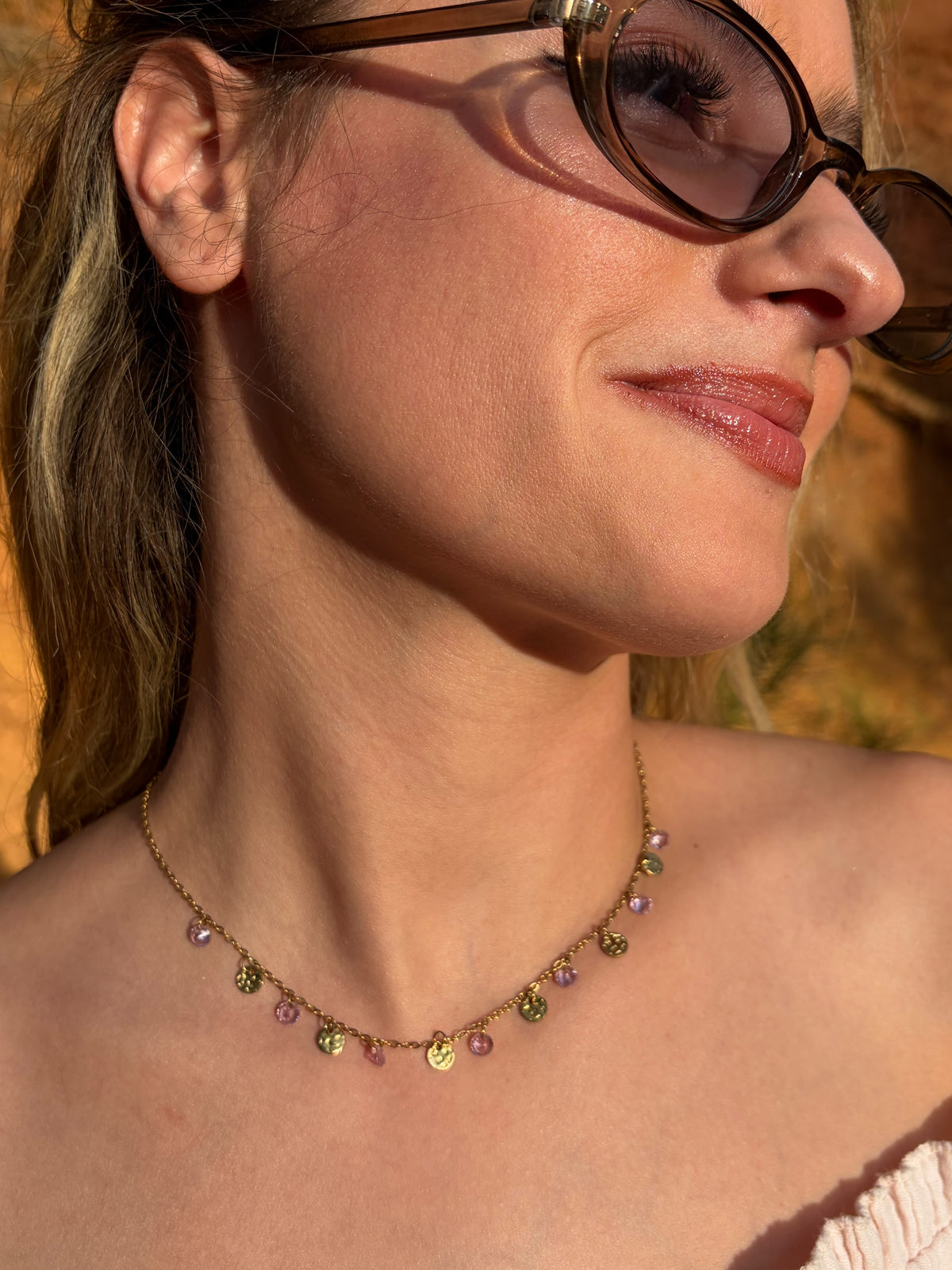 Collier LYSELIA | doré - rose