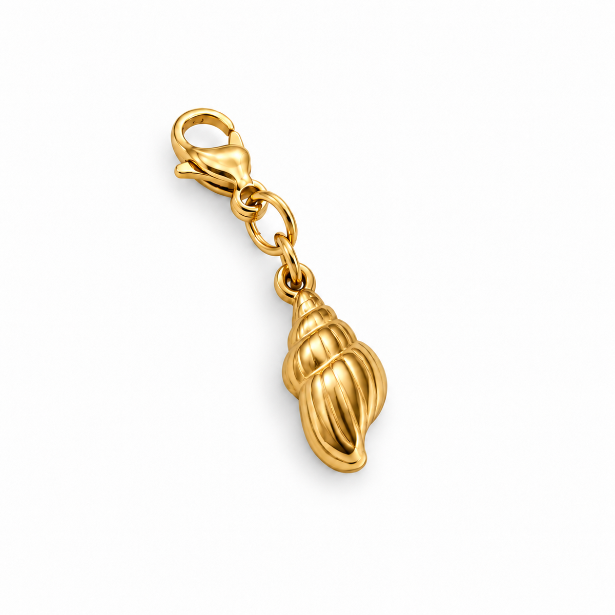 Charm Coquillage buccin strié - doré