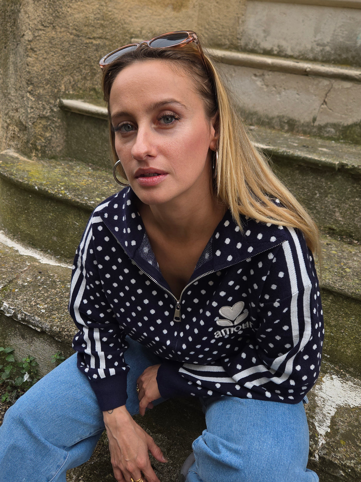 Gilet AMOUR pois