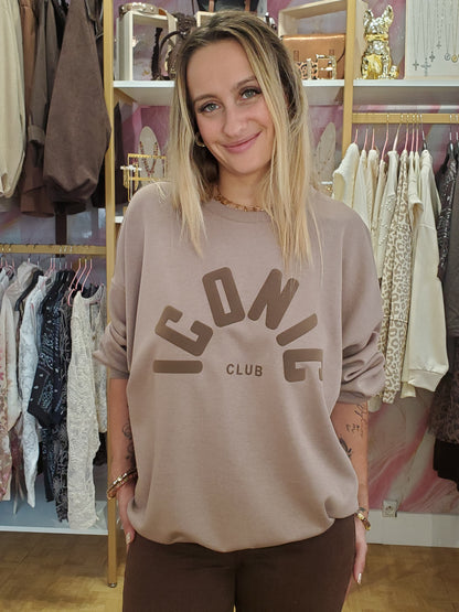 Sweat oversize ICONIC taupe
