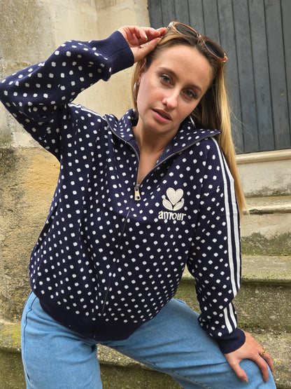 Gilet AMOUR pois