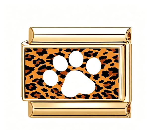 Charm italien Patte de chien/chat léopard
