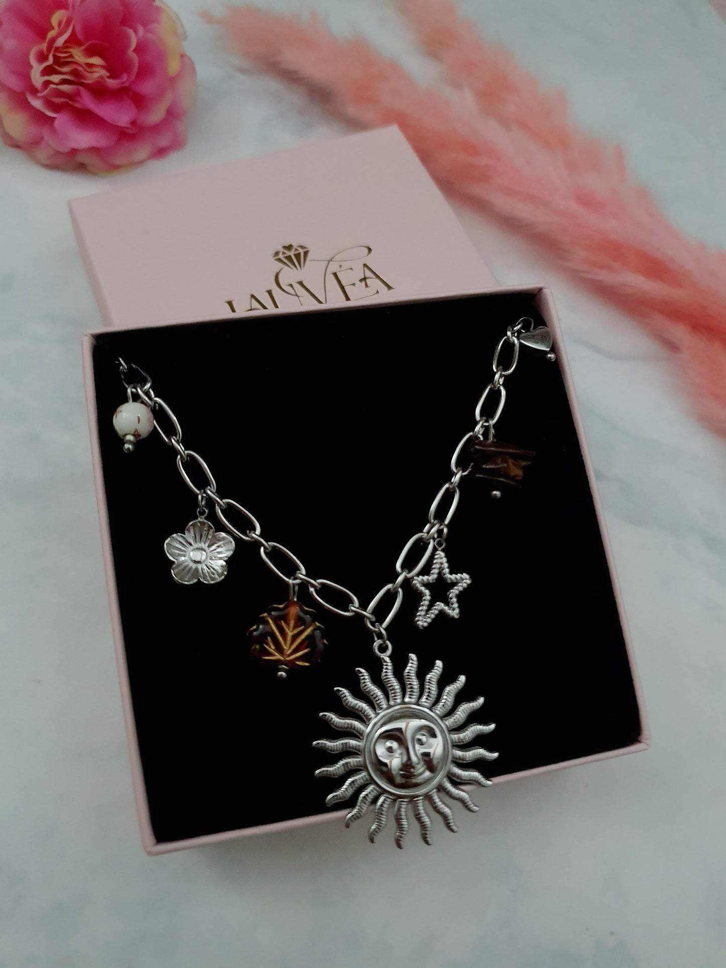 Collier breloques Sunny - argenté