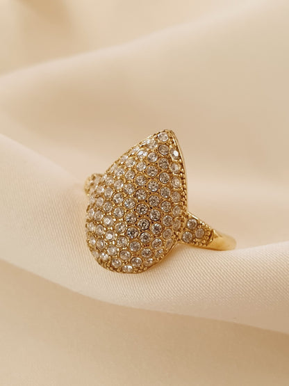 Bague goutte zircons - Coloris au choix