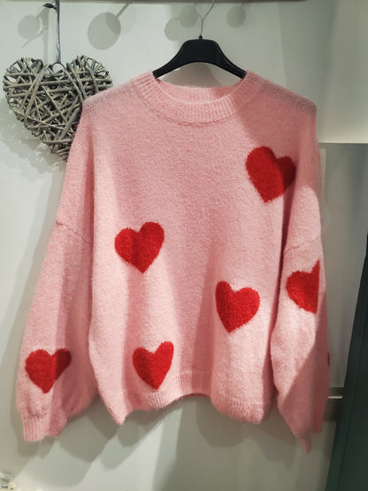 Pull motif cœur