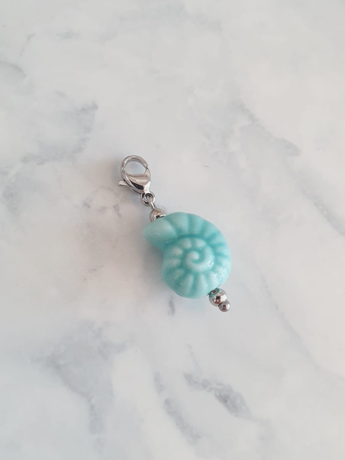 Charm baby bigorneau - argenté | bleu
