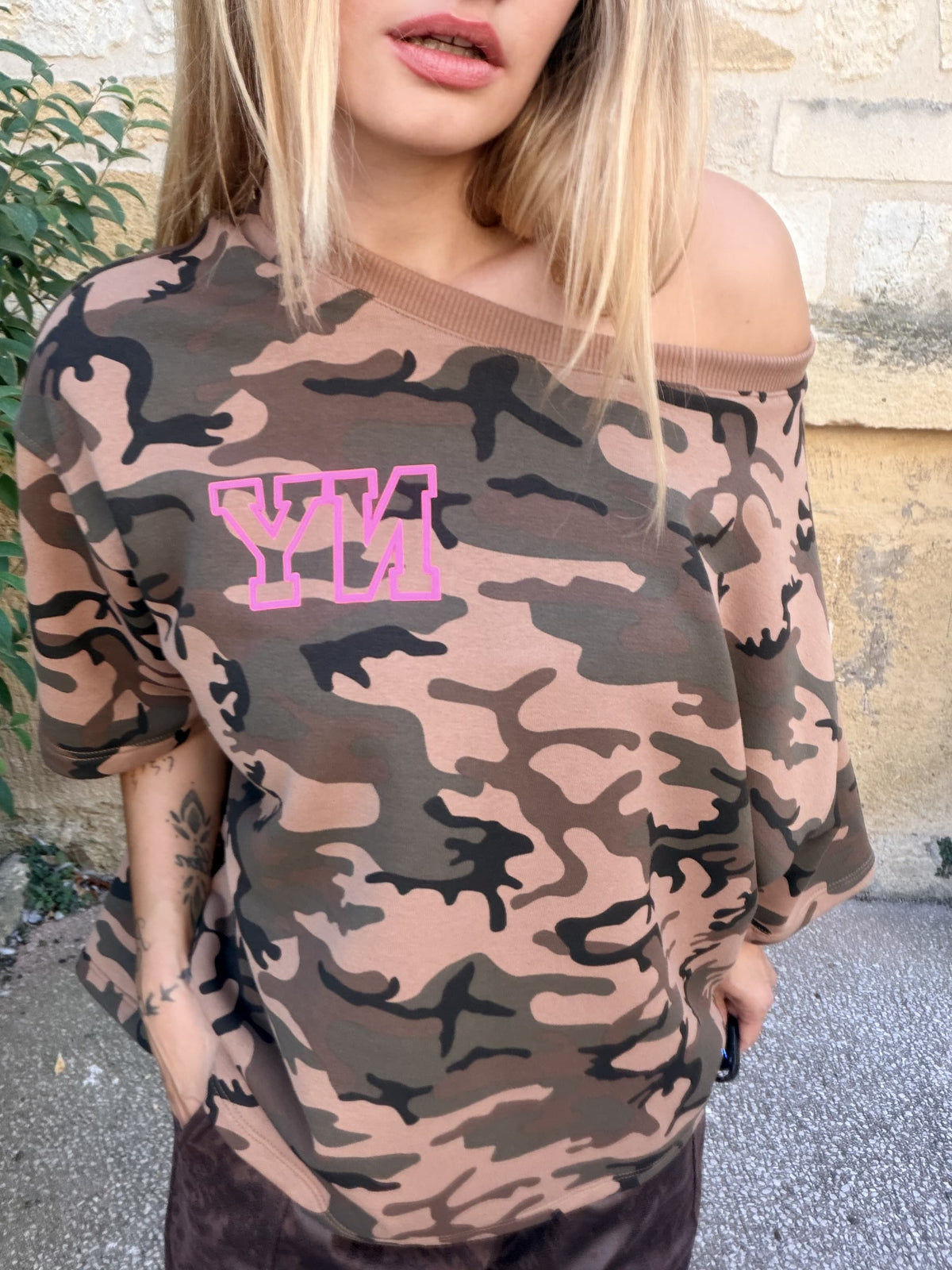 Sweat oversize camouflage