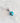 Charm oeil turc rond - argenté / bleu turquoise