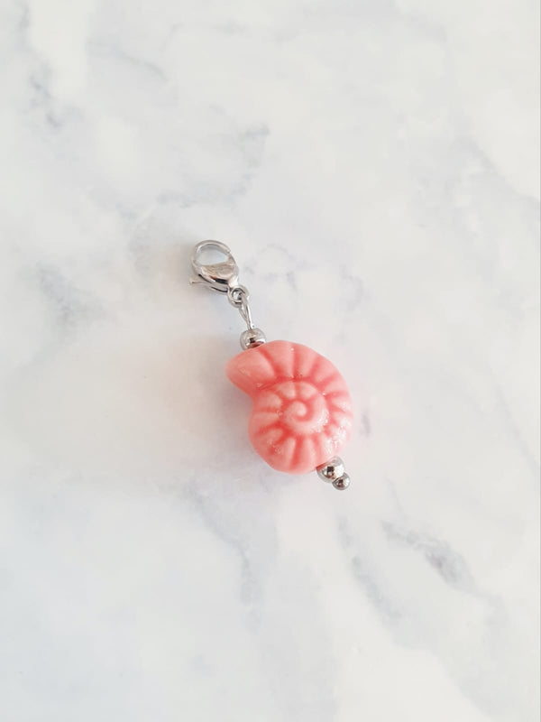 Charm baby bigorneau - argenté | corail