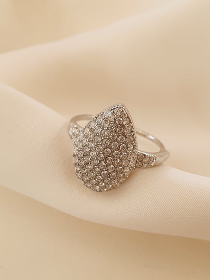 Bague goutte zircons - Coloris au choix