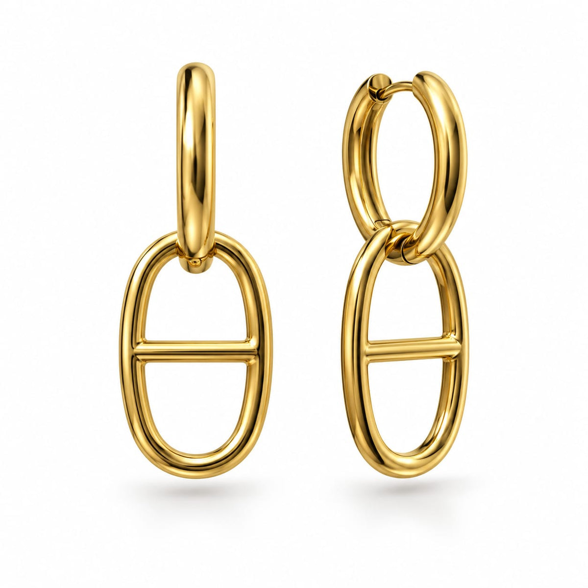 Boucles d'oreilles Maille marine - doré
