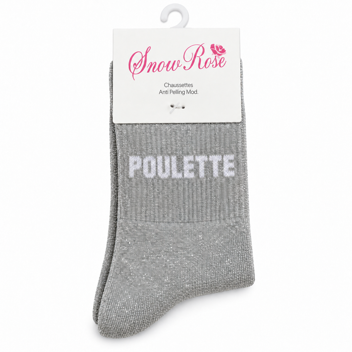 Chaussettes pailletées à message POULETTE | COULEUR ALÉATOIRE