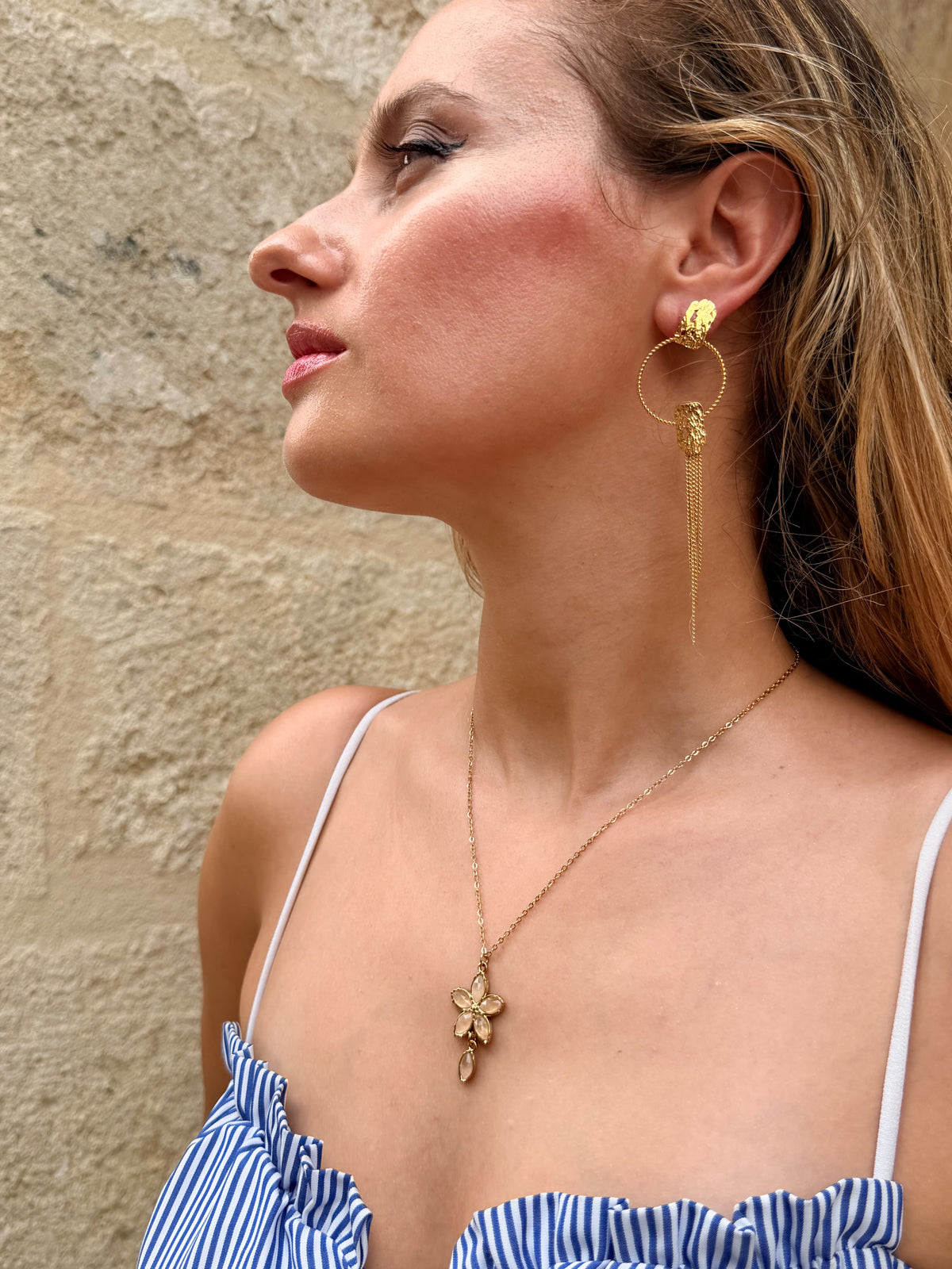 Collier FLORALYA - beige