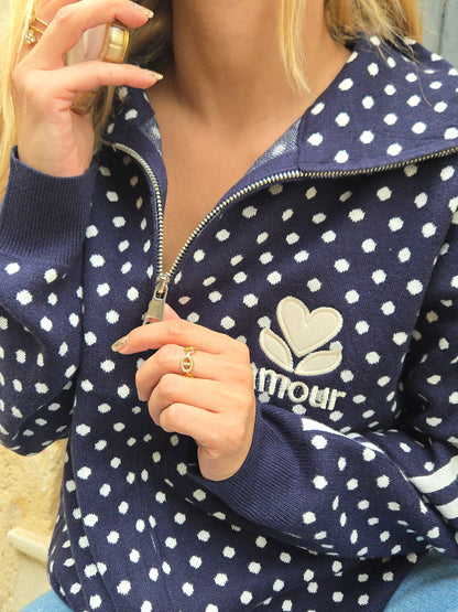 Gilet AMOUR pois