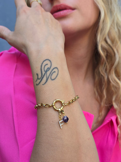 Bracelet MAYNA (personnalisable) - doré