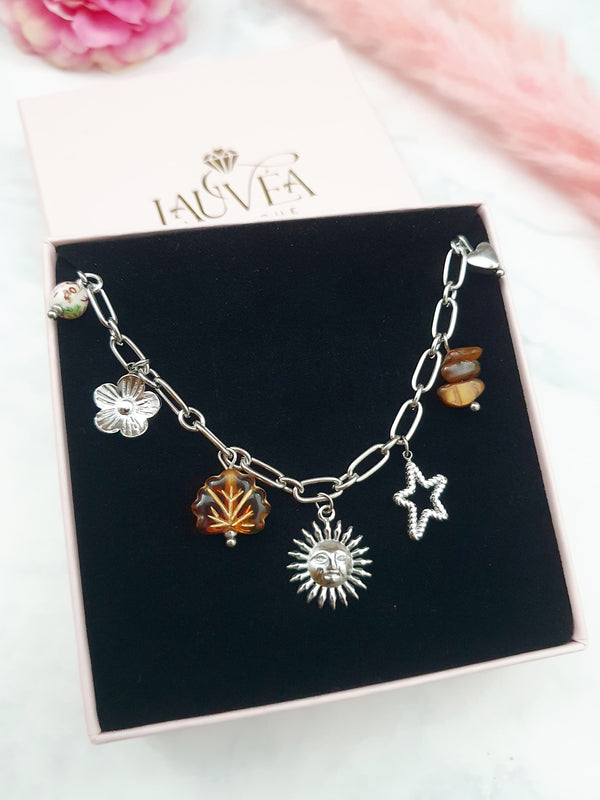Bracelet breloques Sunny - argenté