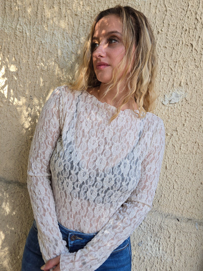 Top en dentelle