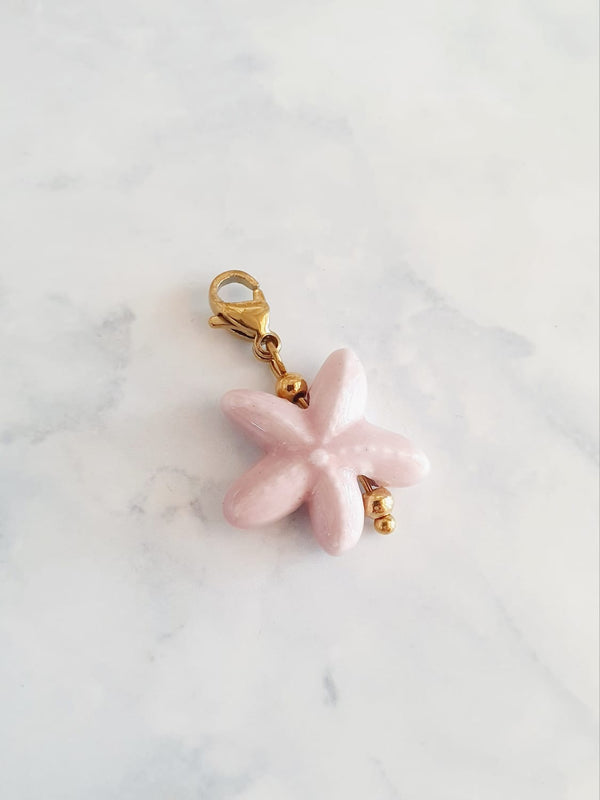 Charm étoile de mer - doré / rose poudré