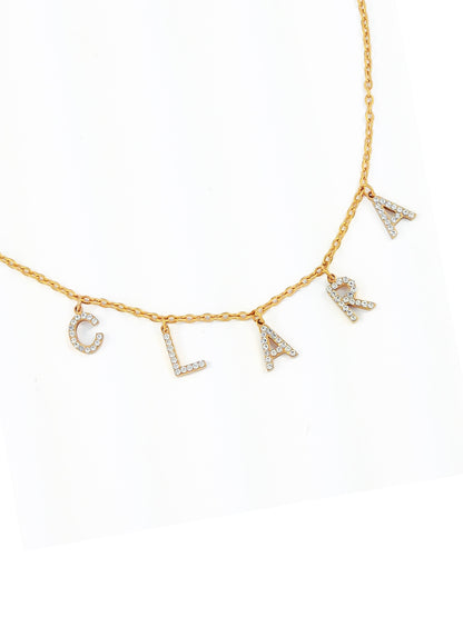 Collier prénom personnalisé strass