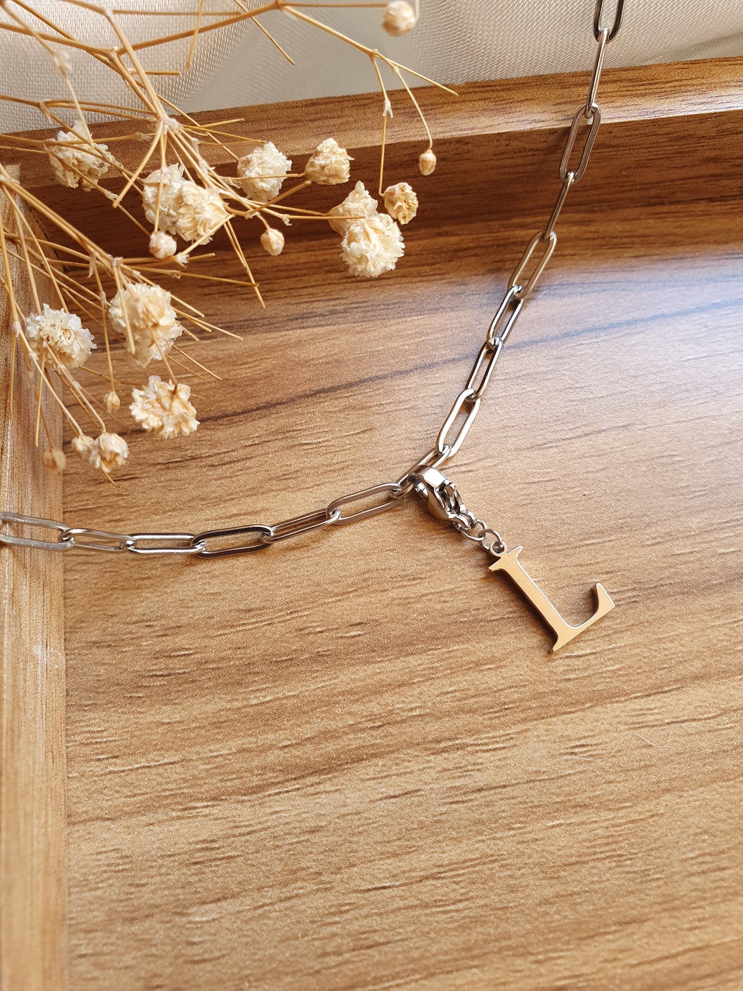 Collier petits maillons - argenté