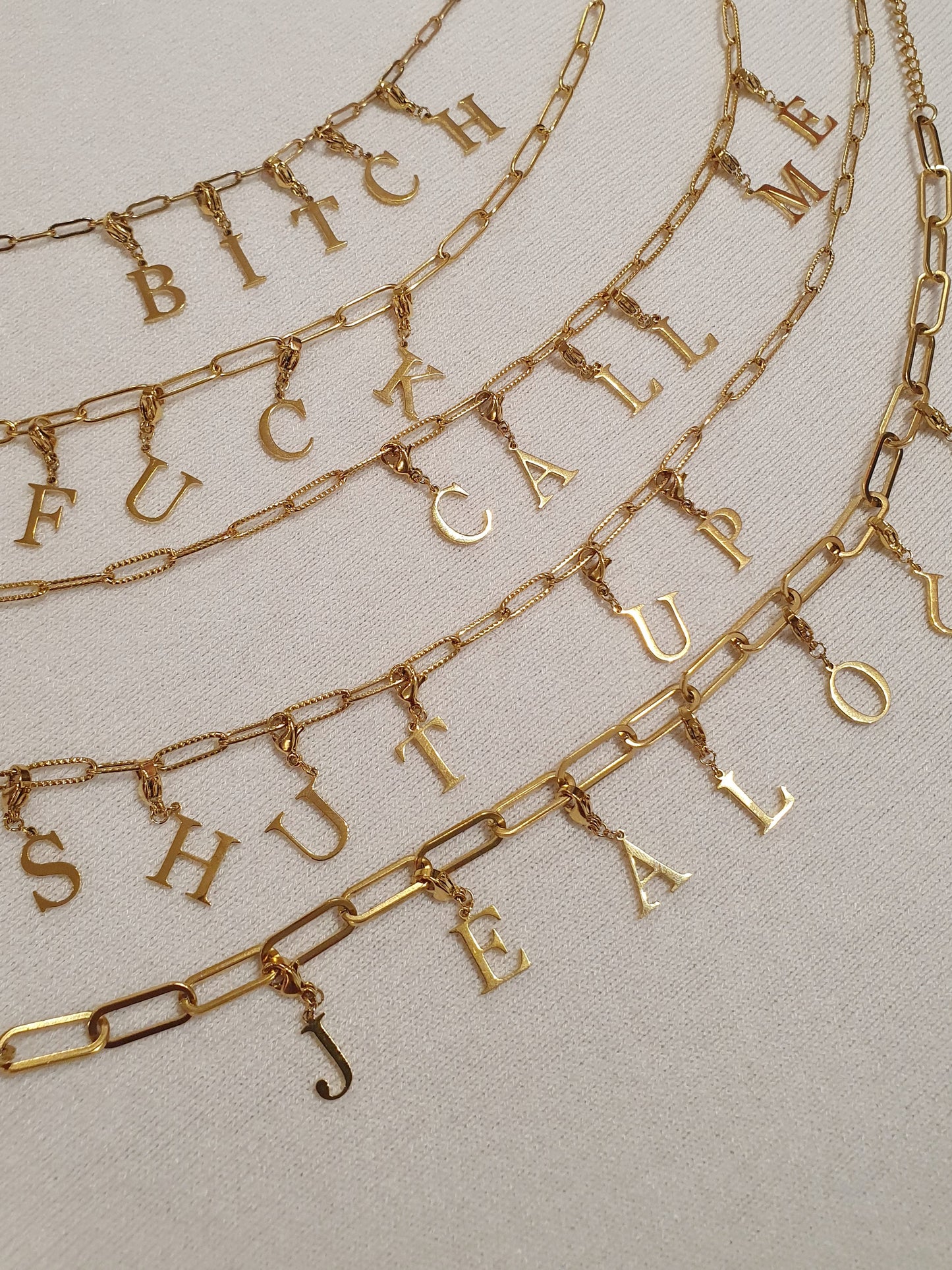 Collier BITCH - doré
