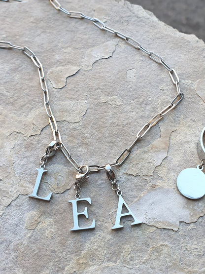 Collier petits maillons - argenté