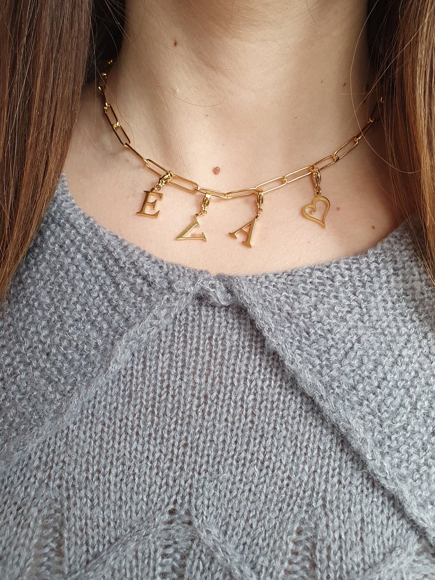 Collier maillons ovales - doré