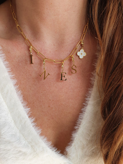 Charms lettres initiales - doré