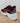 Baskets sneakers rouge & noir motif serpent
