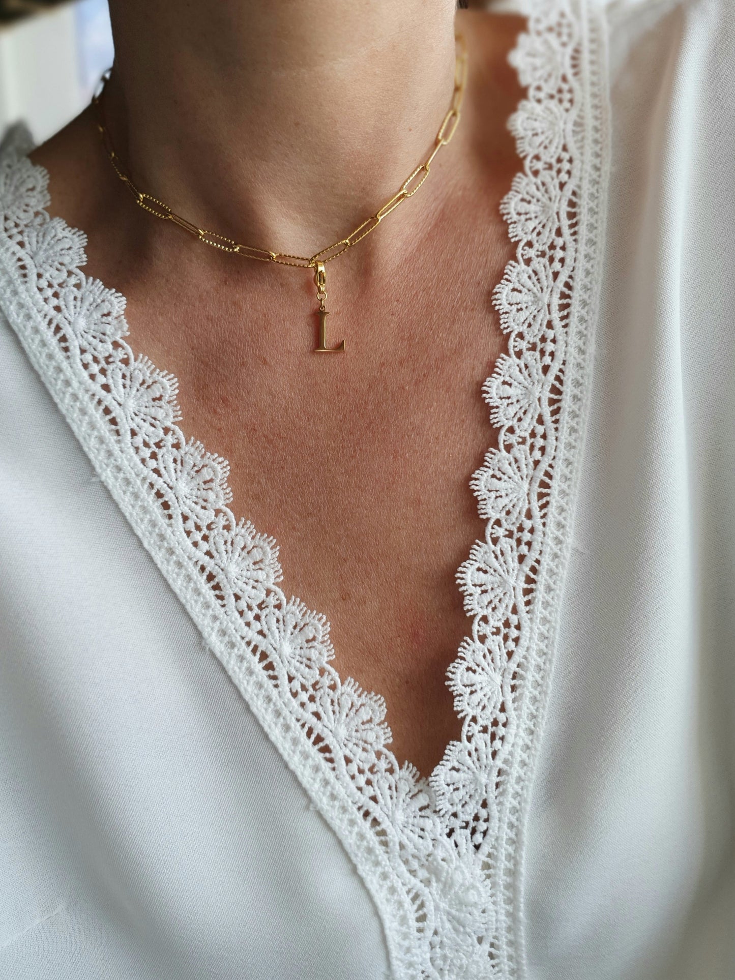 Charms lettres initiales - doré