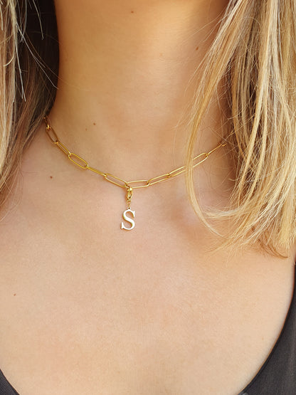 Charms lettres initiales - doré