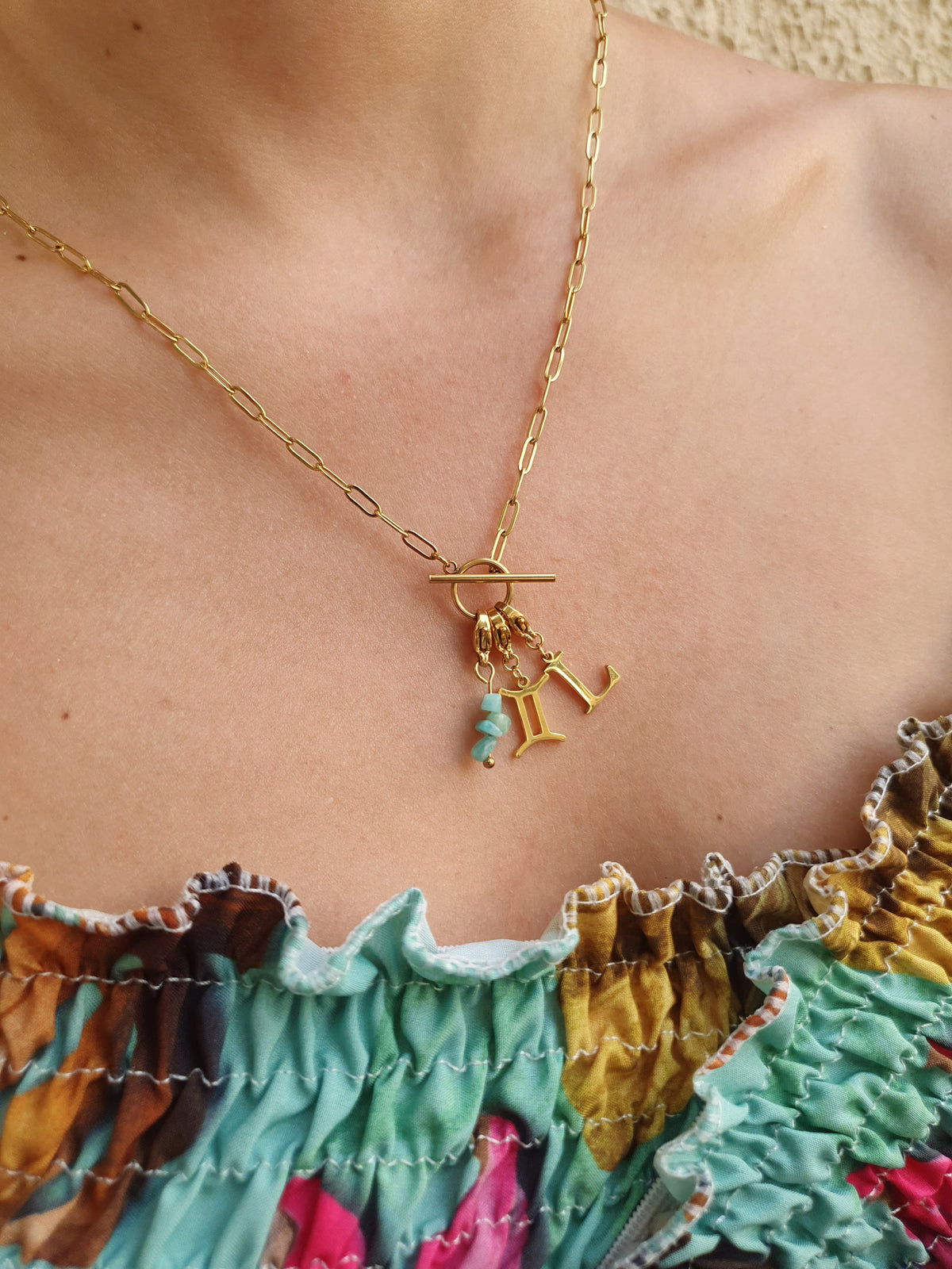 Charm grappe - pierre naturelle Amazonite