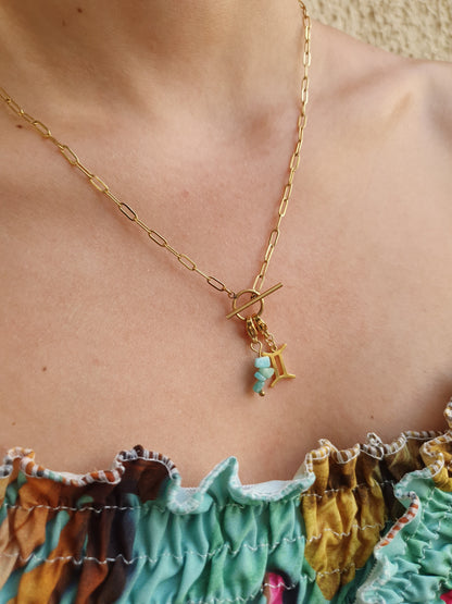 Charm grappe - pierre naturelle Amazonite