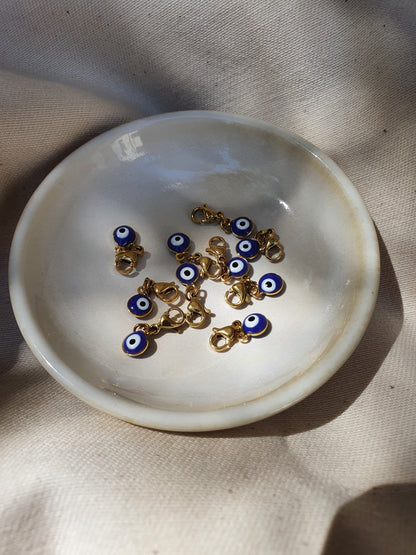 Charm oeil turc bleu - doré
