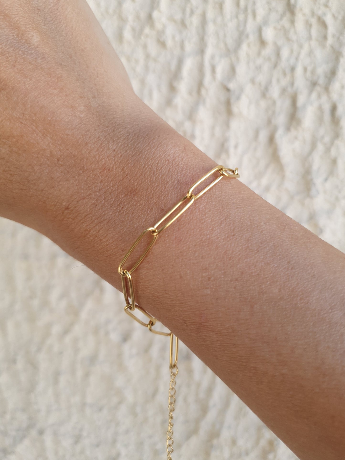 Bracelet maillons ovales - doré