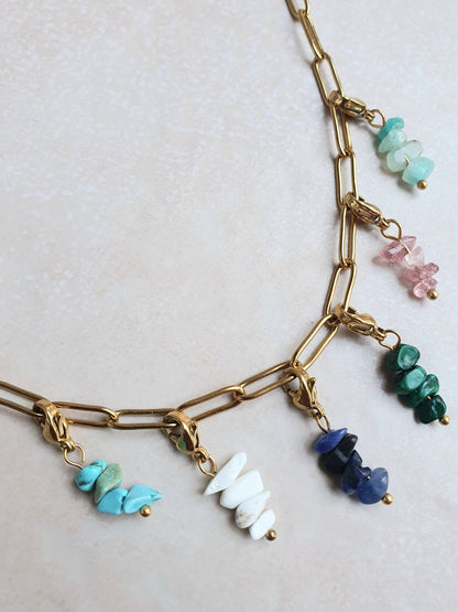 Charm grappe - pierre naturelle Amazonite